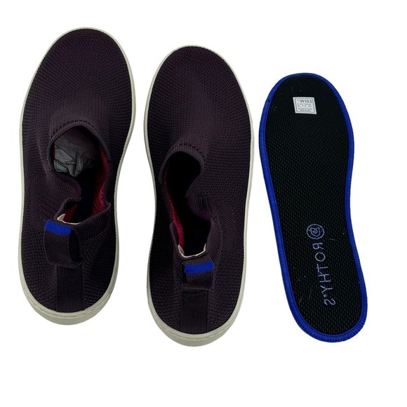 ROTHY’S The Chelsea Berry Lattice Knit High Top Sneaker Ankle Boots Size 10.5 - Picture 7 of 12